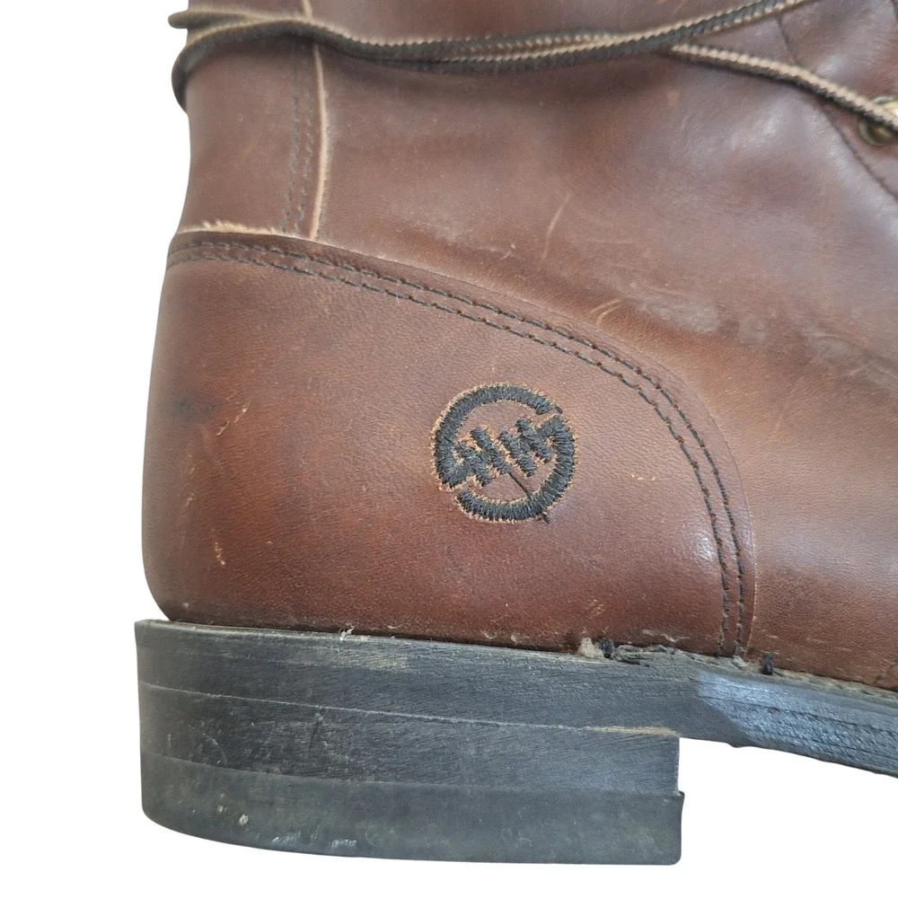 Double H Lacer Kiltie Packer Boots Brown Leather Tall Lace Up Workwear Mens 11
